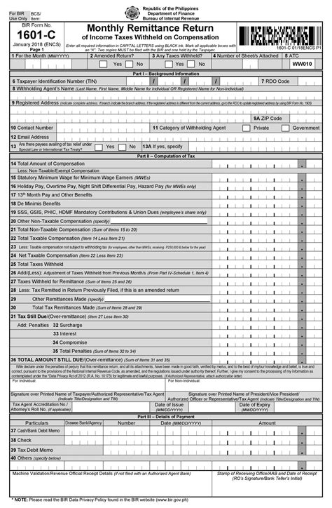 How to File BIR Form 1601.